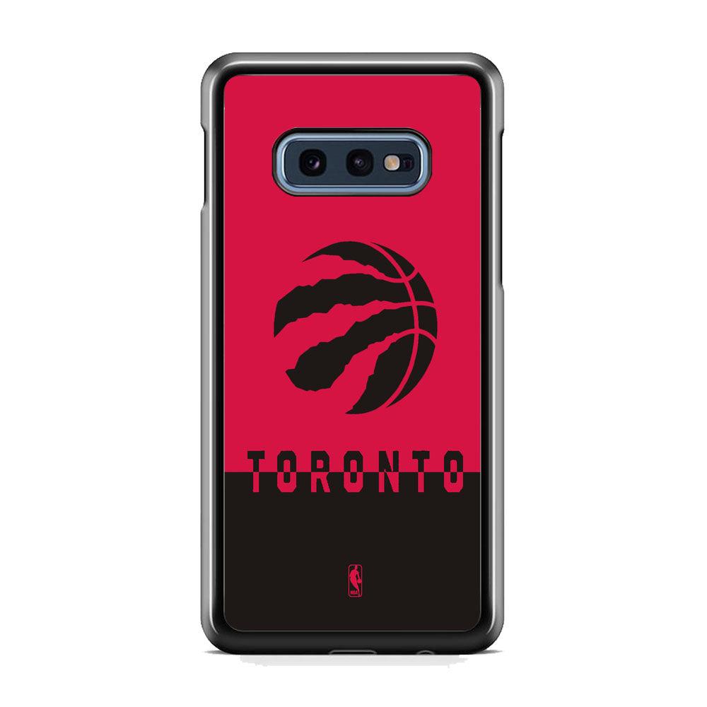 NBA Toronto Raptors Bold Samsung Galaxy S10E Case-Rubber Black (2D Case)-Oxvistore