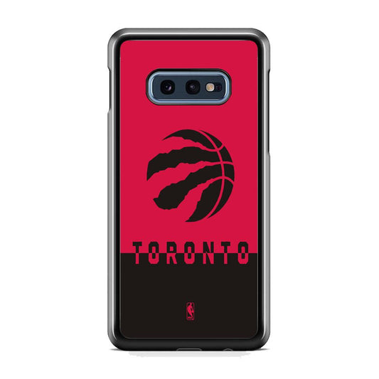 NBA Toronto Raptors Bold Samsung Galaxy S10E Case-Rubber Black (2D Case)-Oxvistore