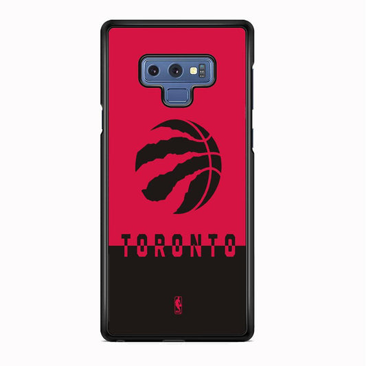 NBA Toronto Raptors Bold Samsung Galaxy Note 9 Case-Rubber Black (2D Case)-Oxvistore