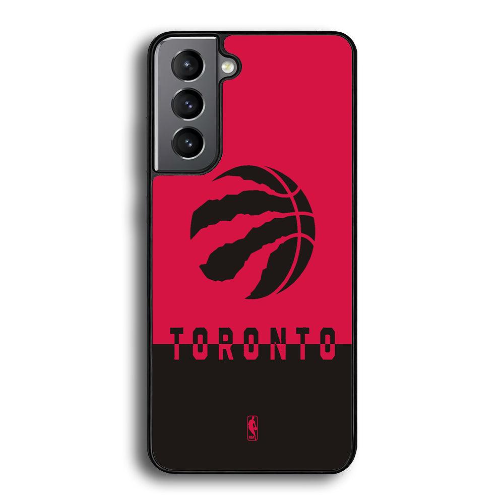 NBA Toronto Raptors Bold Samsung Galaxy S21 Case-Rubber Black (2D Case)-Oxvistore