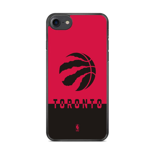NBA Toronto Raptors Bold iPhone 8 Case-Rubber Black (2D Case)-Oxvistore