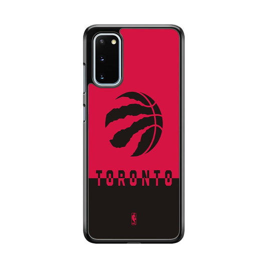 NBA Toronto Raptors Bold Samsung Galaxy S20 Case-Rubber White (2D Case)-Oxvistore