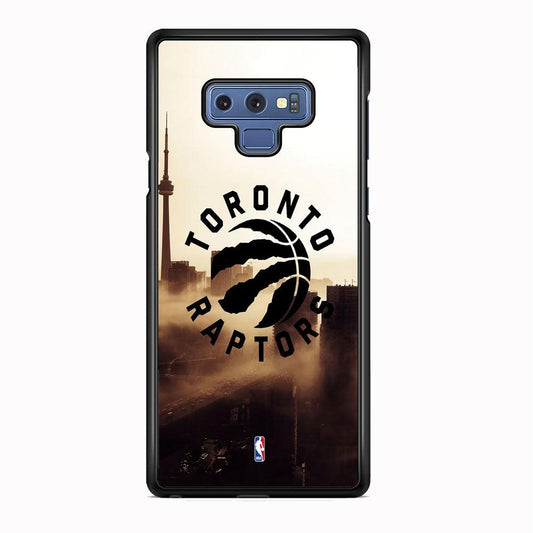 NBA Toronto Raptors City Close Up Samsung Galaxy Note 9 Case-Rubber Black (2D Case)-Oxvistore