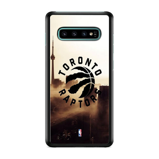 NBA Toronto Raptors City Close Up Samsung Galaxy S10 Case-Rubber White (2D Case)-Oxvistore