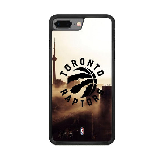 NBA Toronto Raptors City Close Up iPhone 8 Plus Case-Rubber Black (2D Case)-Oxvistore