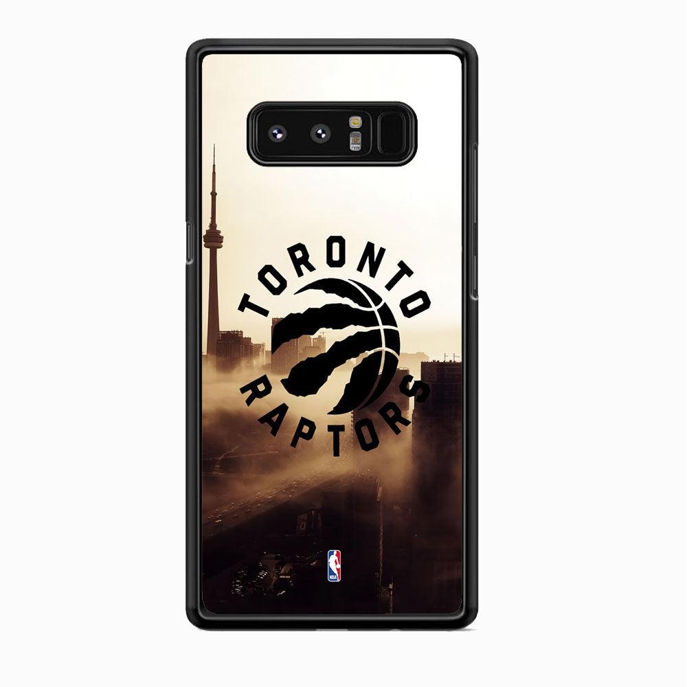NBA Toronto Raptors City Close Up Samsung Galaxy Note 8 Case-Rubber Black (2D Case)-Oxvistore