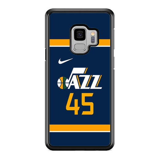 NBA Utah Jazz Jersey Samsung Galaxy S9 Case-Rubber Black (2D Case)-Oxvistore