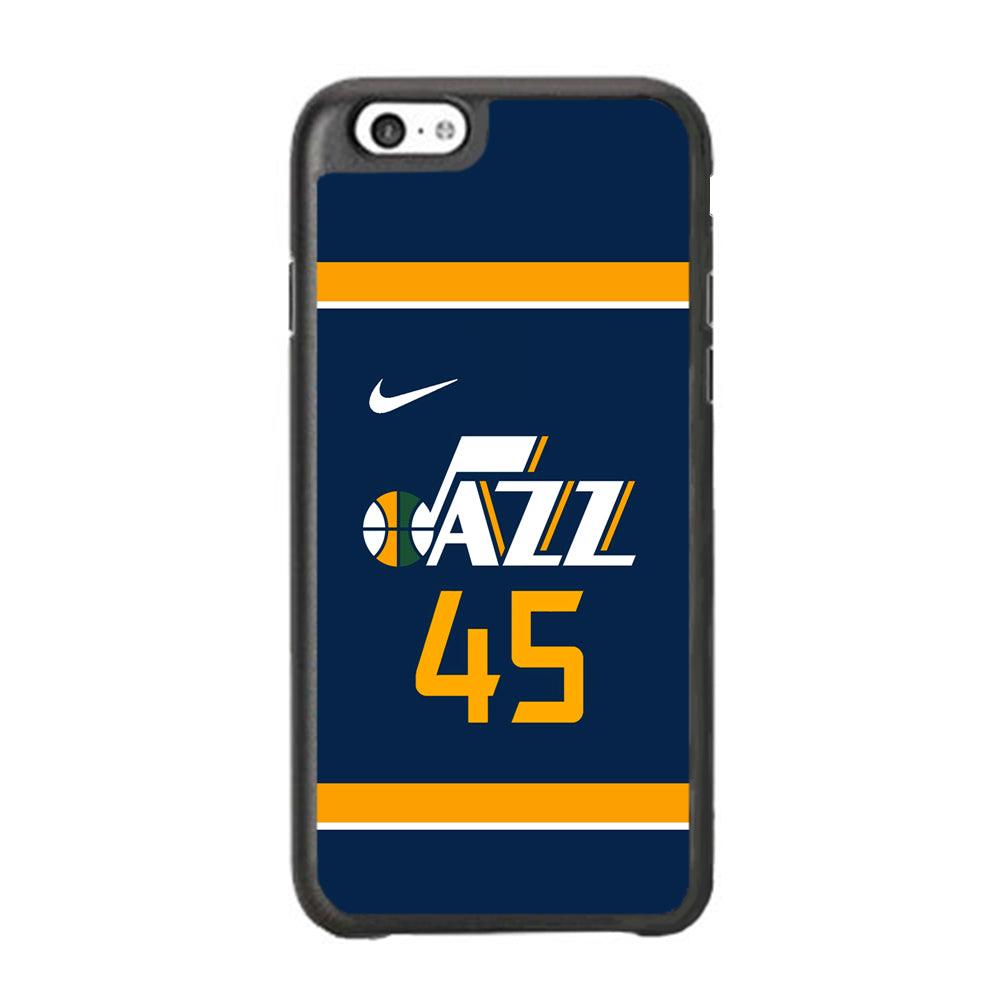 NBA Utah Jazz Jersey iPhone 6 Plus | 6s Plus Case-Rubber Black (2D Case)-Oxvistore
