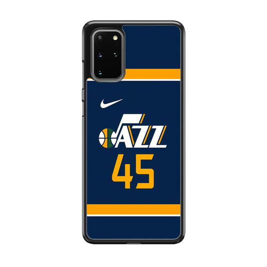 NBA Utah Jazz Jersey Samsung Galaxy S20 Plus Case-Rubber Black (2D Case)-Oxvistore