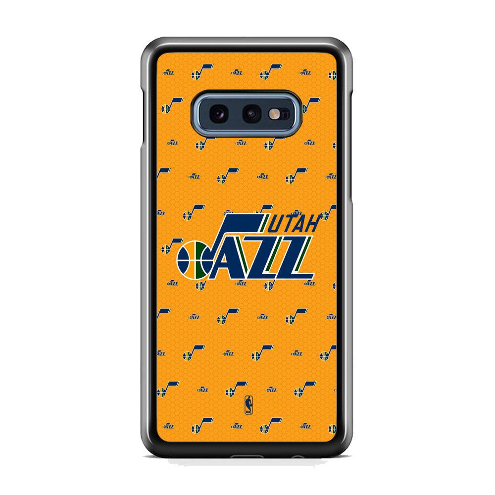 NBA Utah Jazz Orange Nest Samsung Galaxy S10E Case-Rubber Black (2D Case)-Oxvistore