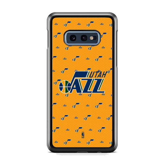 NBA Utah Jazz Orange Nest Samsung Galaxy S10E Case-Rubber Black (2D Case)-Oxvistore
