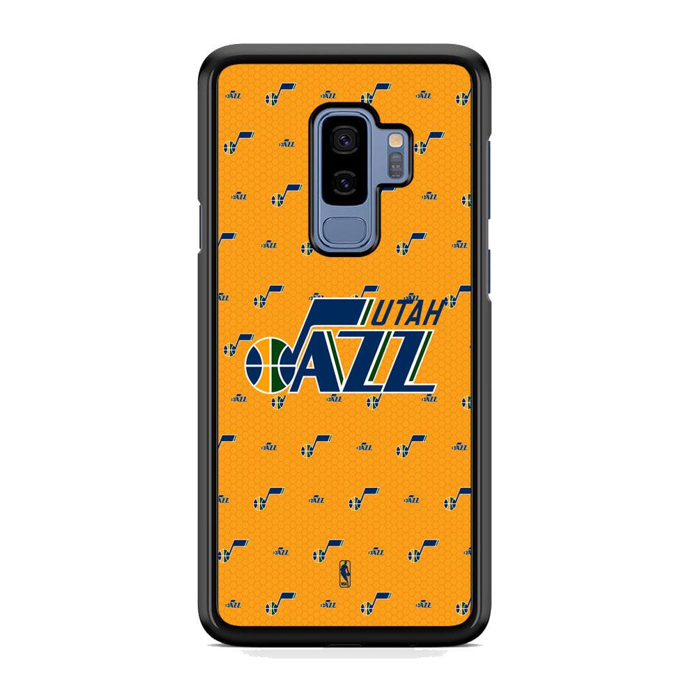 NBA Utah Jazz Orange Nest Samsung Galaxy S9 Plus Case-Rubber Black (2D Case)-Oxvistore