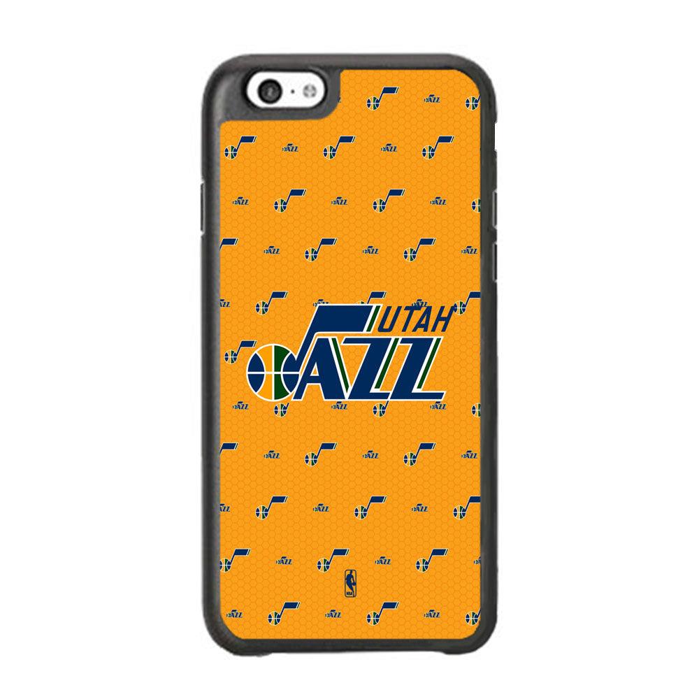 NBA Utah Jazz Orange Nest iPhone 6 Plus | 6s Plus Case-Rubber Black (2D Case)-Oxvistore
