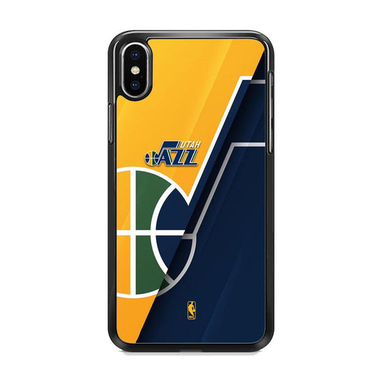 NBA Utah Jazz Tone of Pride iPhone XS MAX Case-Rubber Black (2D Case)-Oxvistore