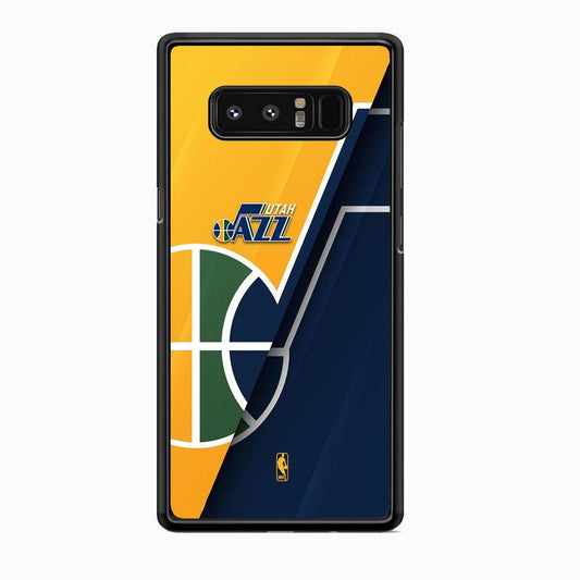 NBA Utah Jazz Tone of Pride Samsung Galaxy Note 8 Case-Rubber Black (2D Case)-Oxvistore