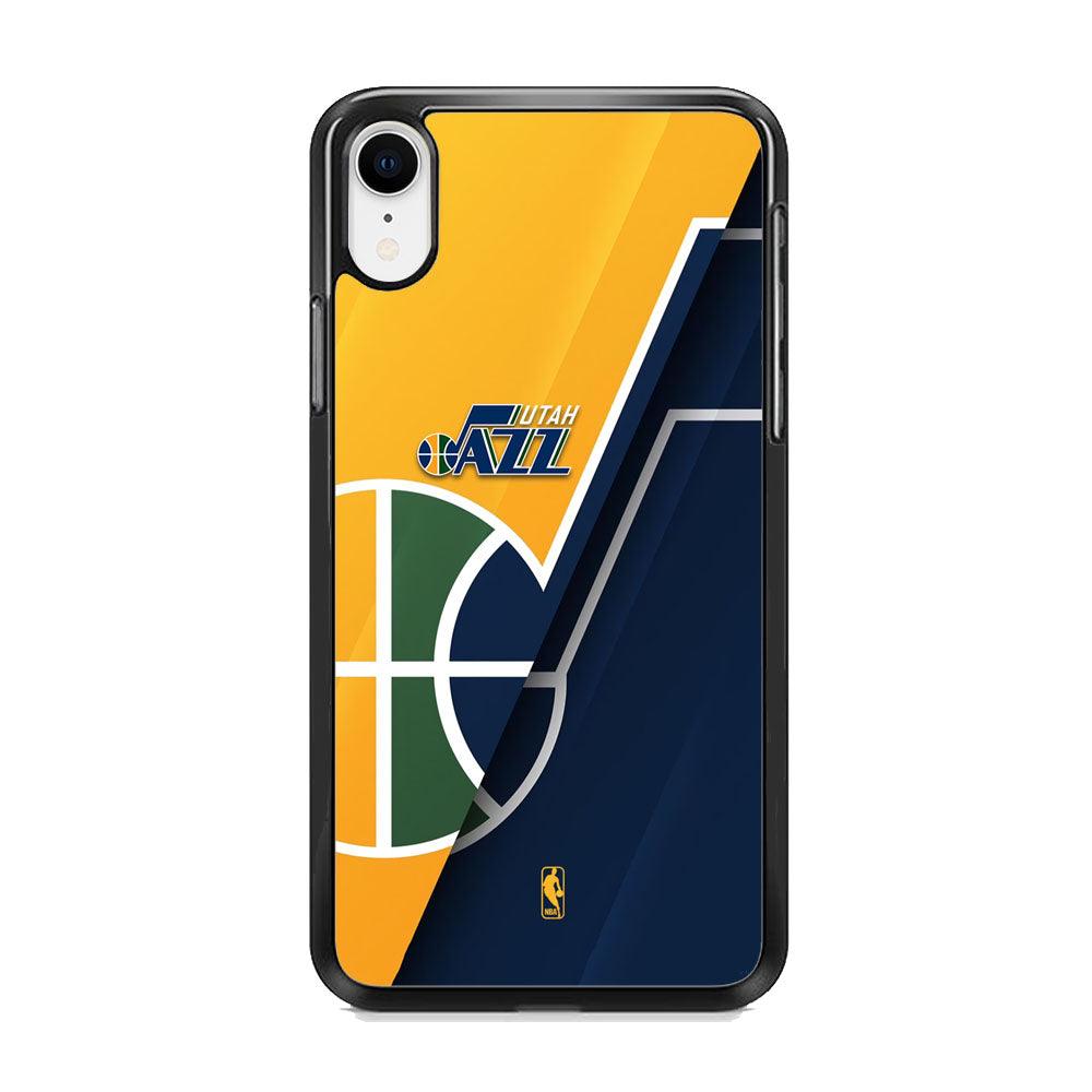NBA Utah Jazz Tone of Pride iPhone XR Case-Rubber Black (2D Case)-Oxvistore