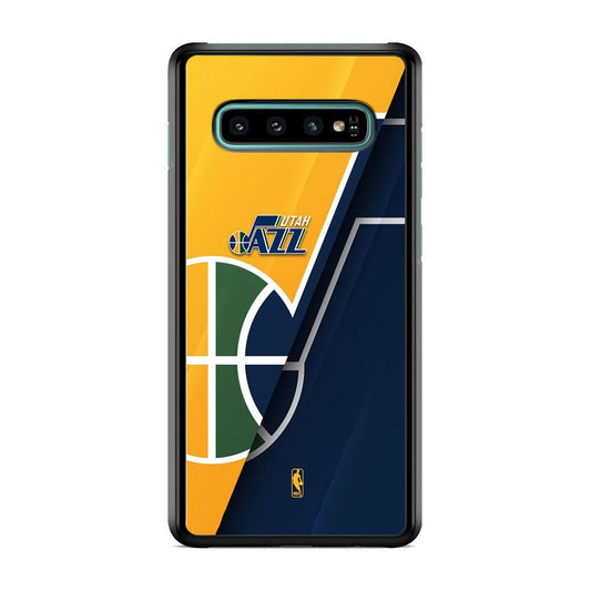 NBA Utah Jazz Tone of Pride Samsung Galaxy S10 Case-Rubber Black (2D Case)-Oxvistore