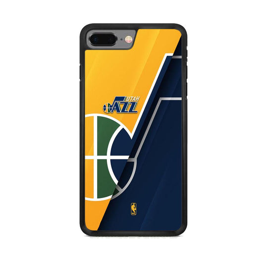 NBA Utah Jazz Tone of Pride iPhone 8 Plus Case-Rubber White (2D Case)-Oxvistore