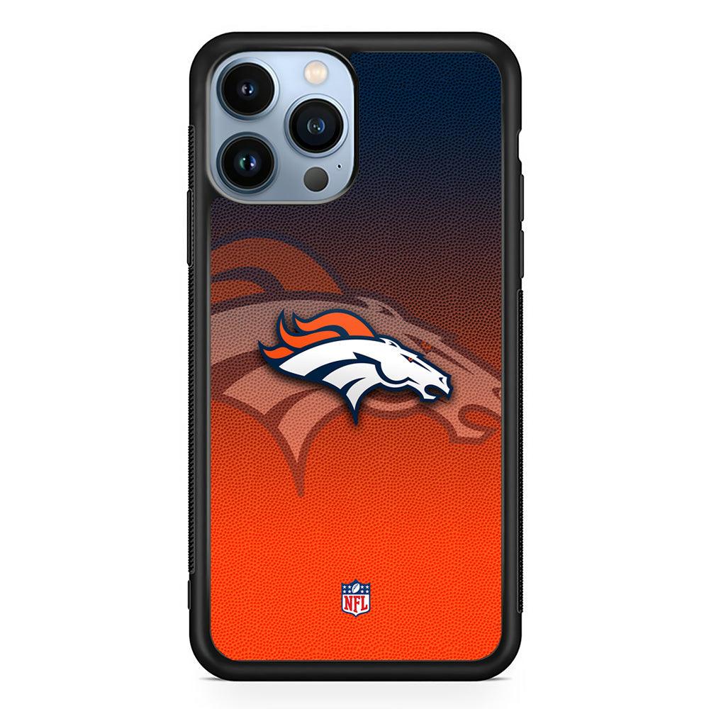 NFL Denver Broncos The Gradation Wall iPhone 14 Pro Case-Rubber Black (2D Case)-Oxvistore