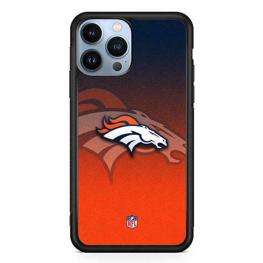 NFL Denver Broncos The Gradation Wall iPhone 13 Pro Case-Rubber Black (2D Case)-Oxvistore