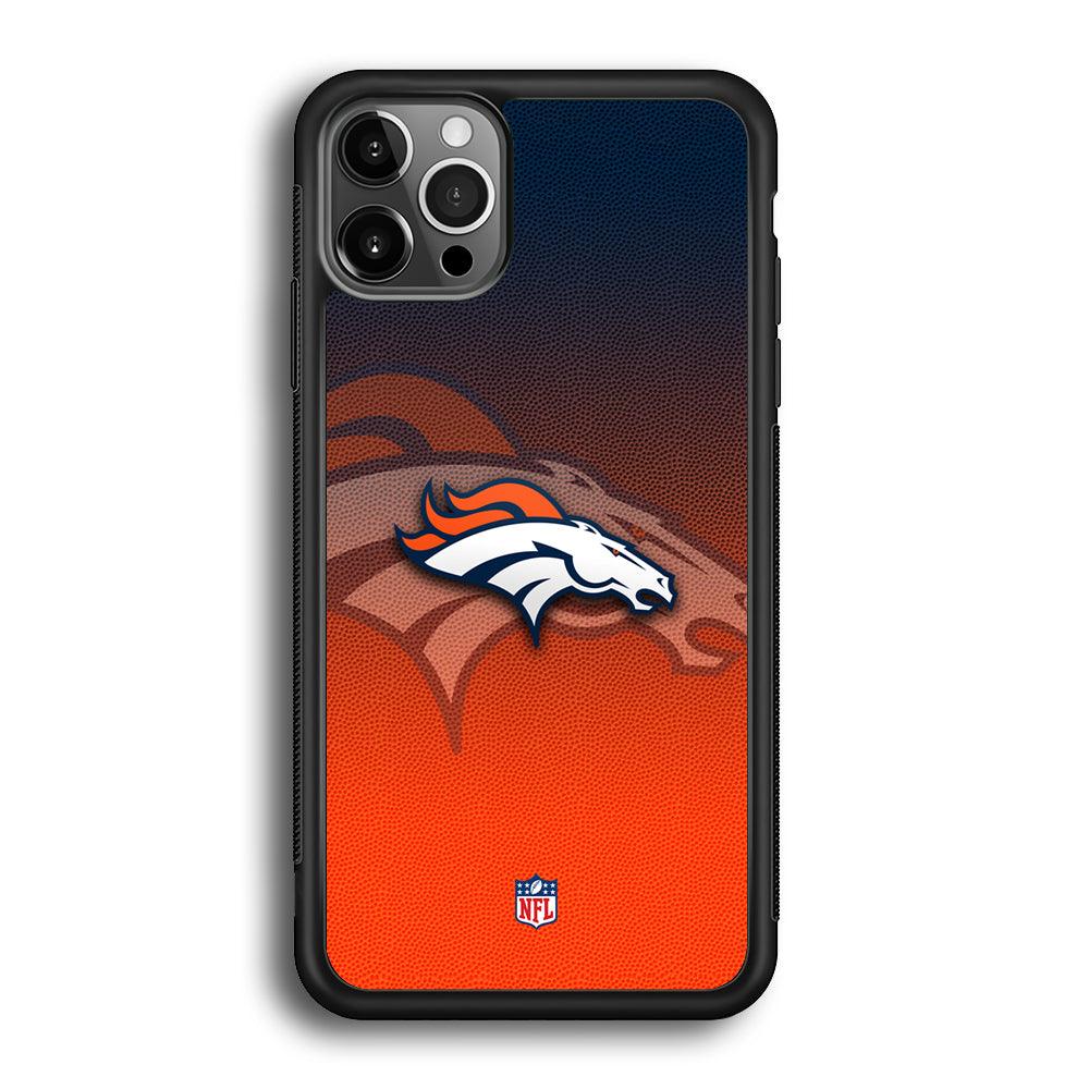 NFL Denver Broncos The Gradation Wall iPhone 12 Pro Max Case-Rubber White (2D Case)-Oxvistore