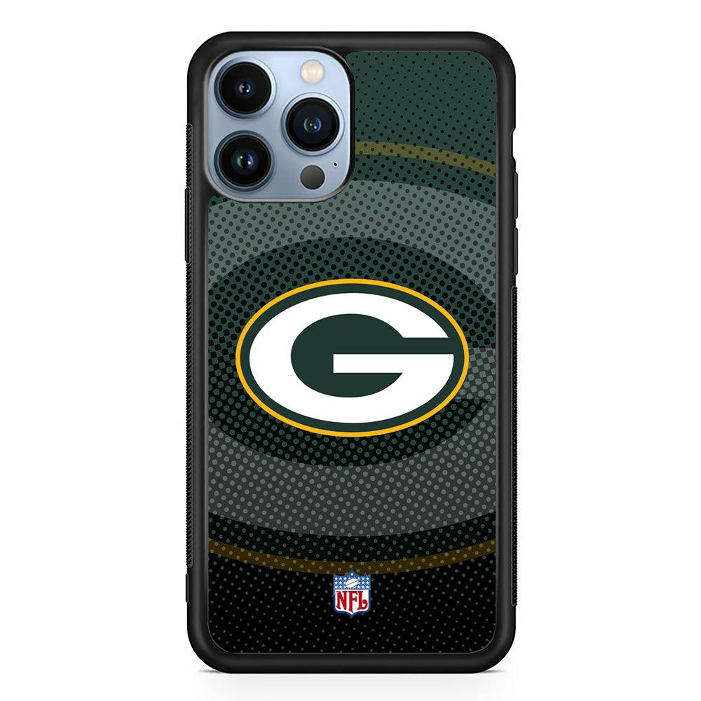 NFL Green Bay Packers Pattern of Banner iPhone 15 Pro Case-Rubber White (2D Case)-Oxvistore