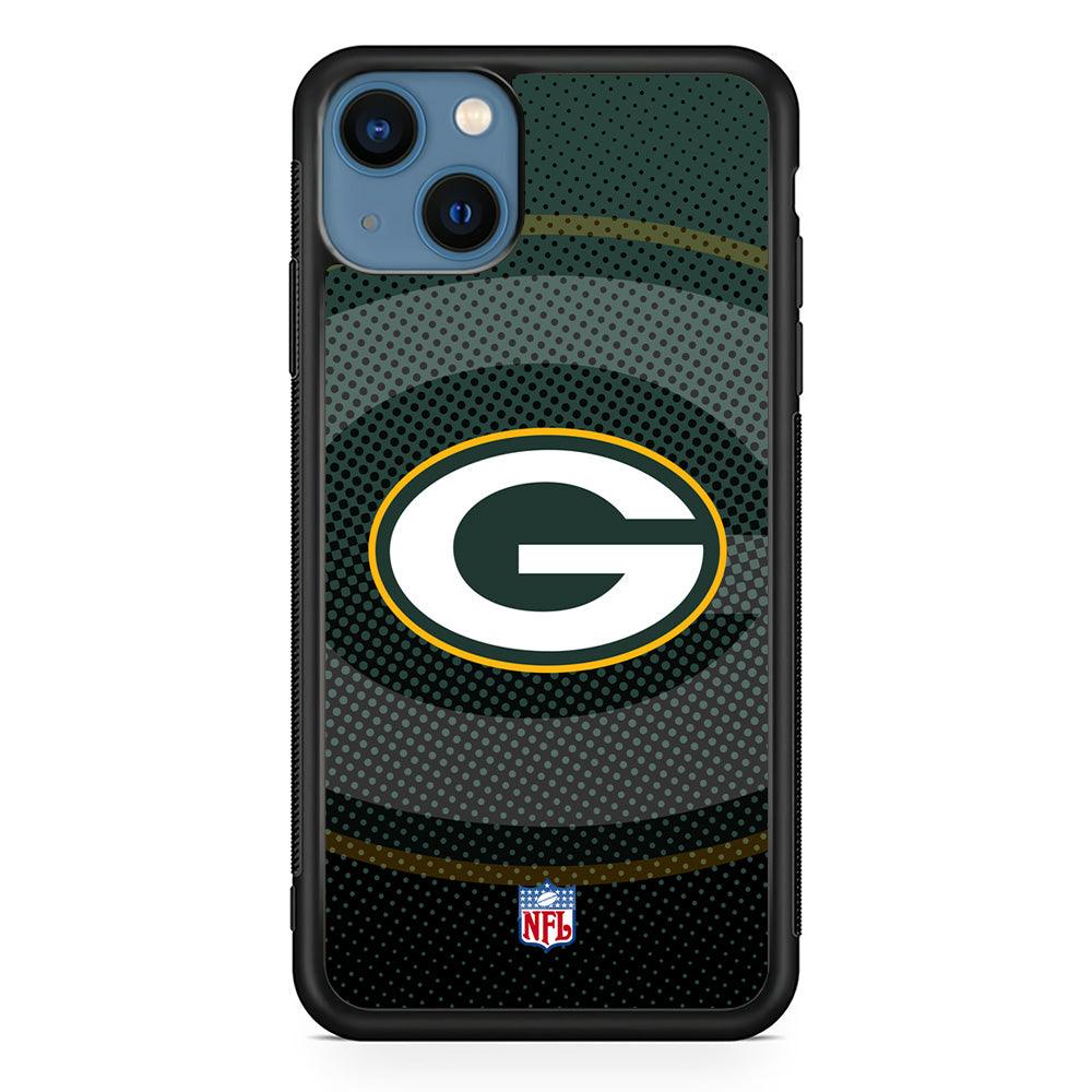 NFL Green Bay Packers Pattern of Banner iPhone 13 Case-Rubber White (2D Case)-Oxvistore
