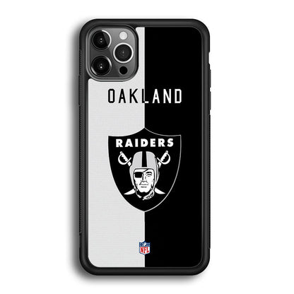 NFL The Oakland Raiders B&W Side iPhone 12 Pro Case-Oxvistore