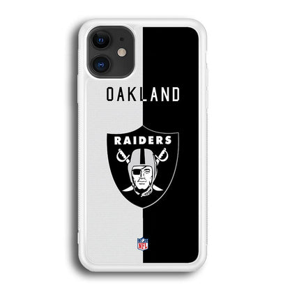 NFL The Oakland Raiders B&W Side iPhone 12 Case-Oxvistore