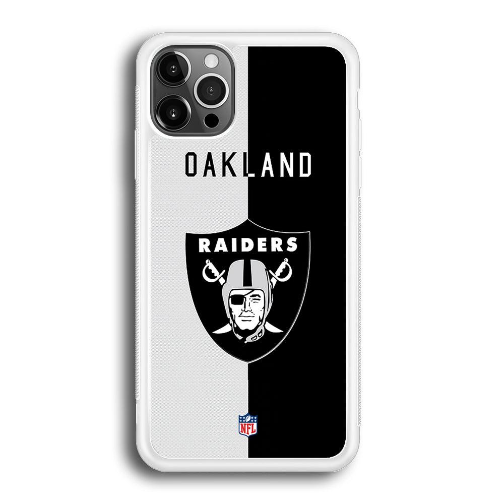 NFL The Oakland Raiders B&W Side iPhone 12 Pro Case-Oxvistore