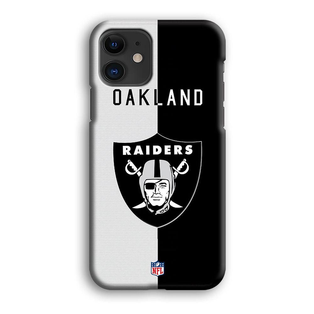 NFL The Oakland Raiders B&W Side iPhone 12 Case-Oxvistore