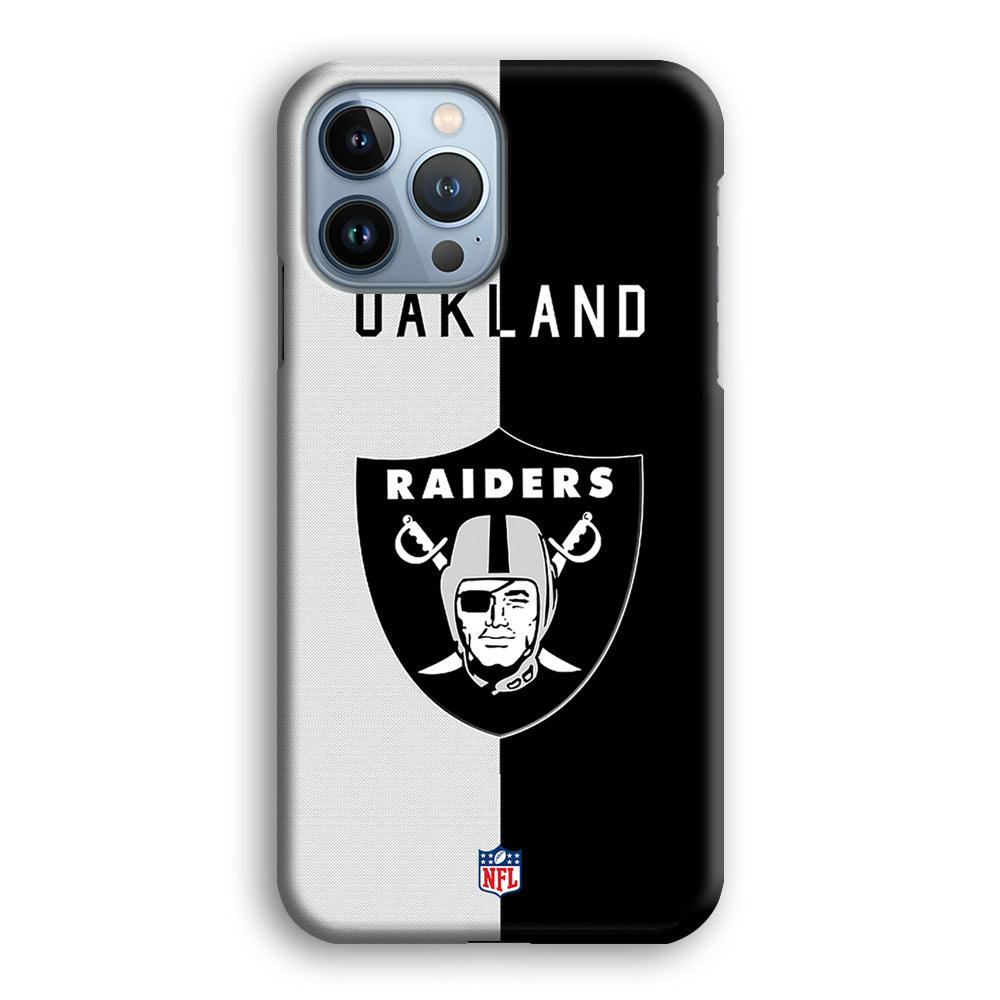 NFL The Oakland Raiders B&W Side iPhone 15 Pro Case-Oxvistore