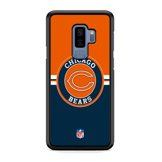 NFL Chicago Bears Circle Winner Samsung Galaxy S9 Plus Case-Rubber Black (2D Case)-Oxvistore
