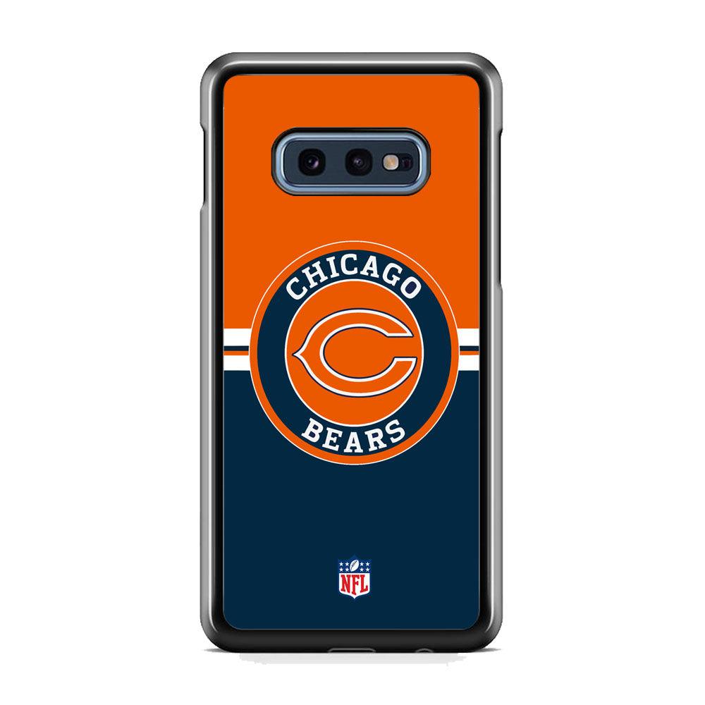 NFL Chicago Bears Circle Winner Samsung Galaxy S10E Case-Rubber Black (2D Case)-Oxvistore