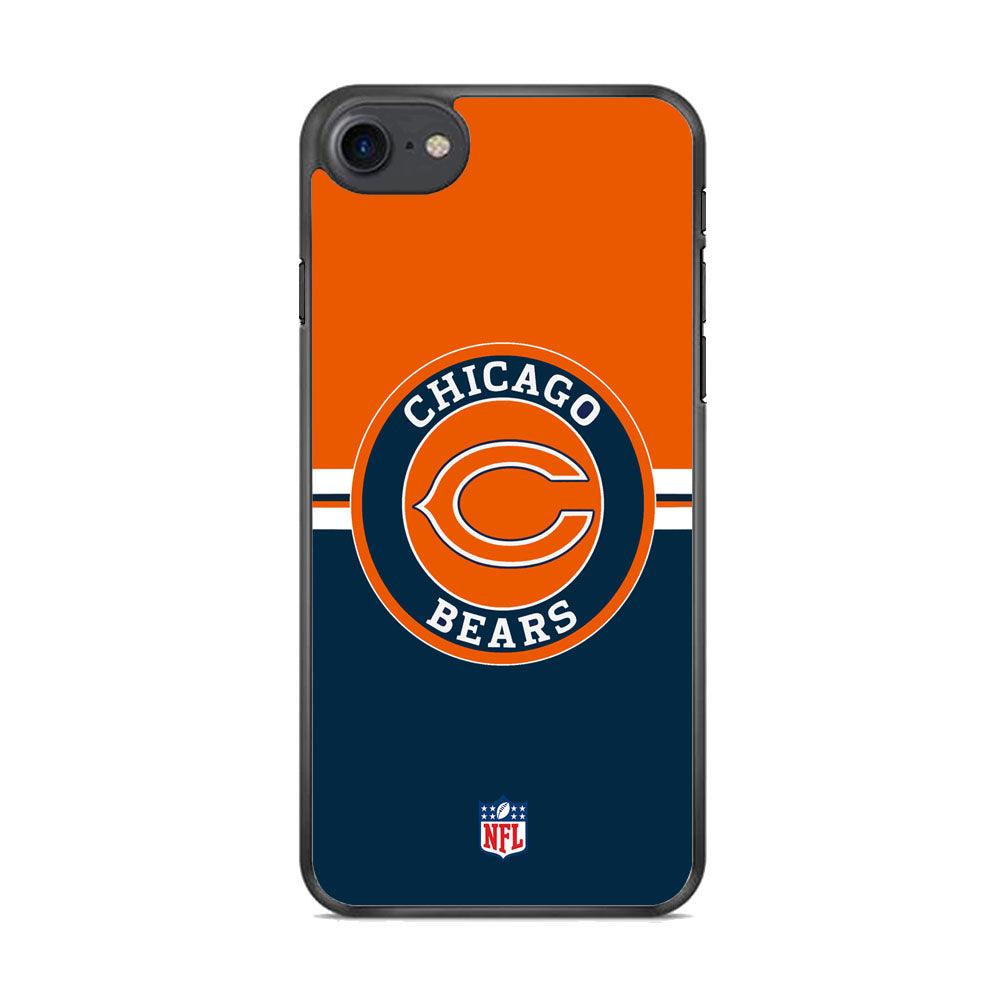 NFL Chicago Bears Circle Winner iPhone 8 Case-Rubber Black (2D Case)-Oxvistore