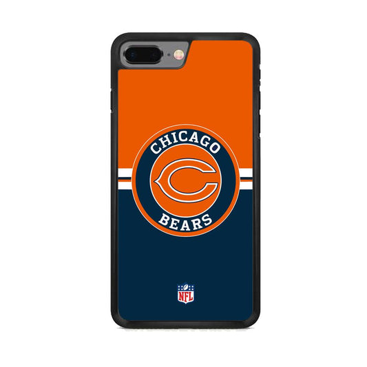 NFL Chicago Bears Circle Winner iPhone 8 Plus Case-Rubber Black (2D Case)-Oxvistore