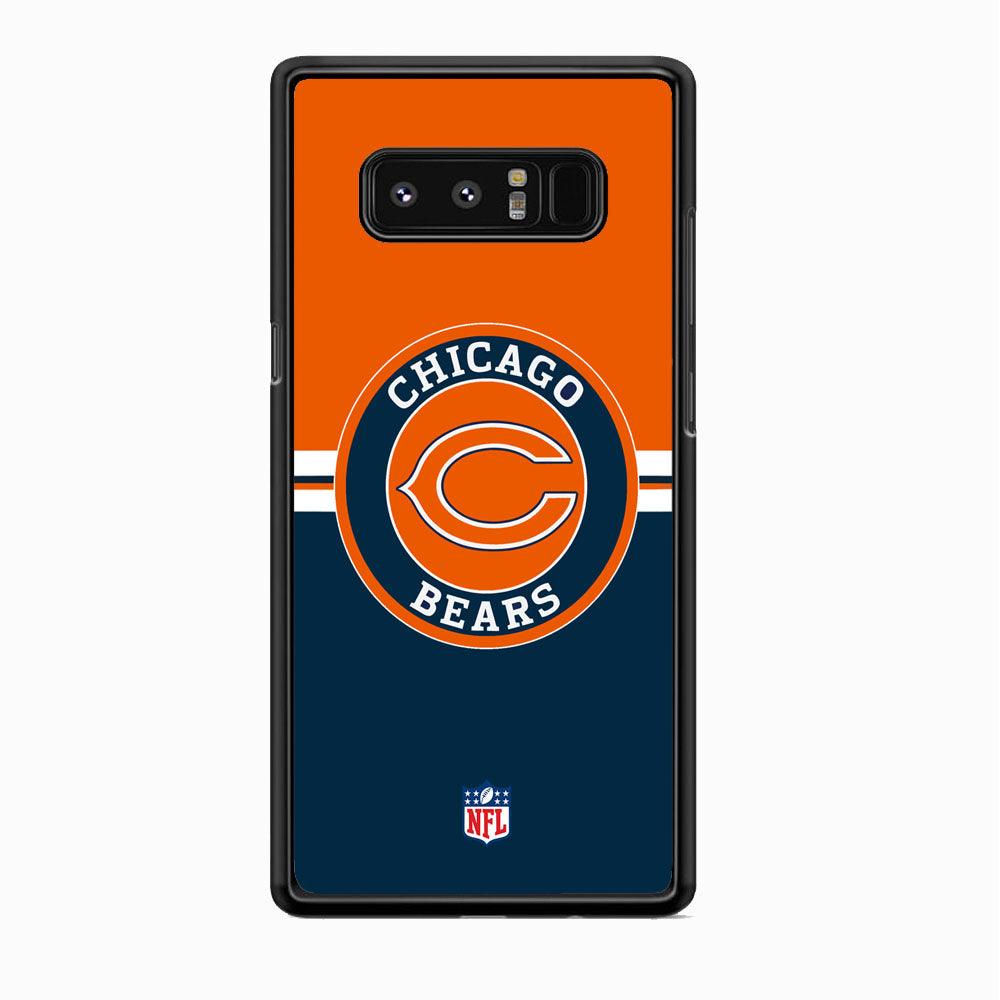 NFL Chicago Bears Circle Winner Samsung Galaxy Note 8 Case-Rubber Black (2D Case)-Oxvistore