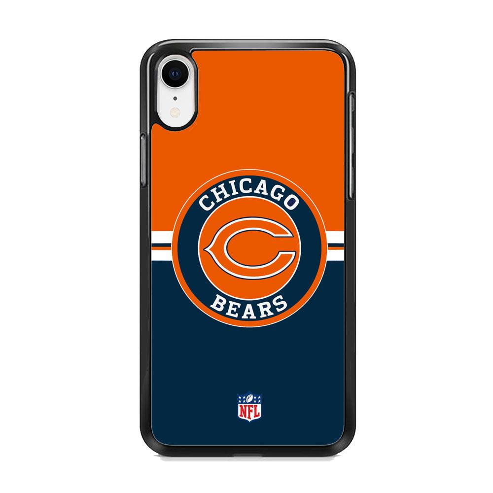 NFL Chicago Bears Circle Winner iPhone XR Case-Rubber Black (2D Case)-Oxvistore