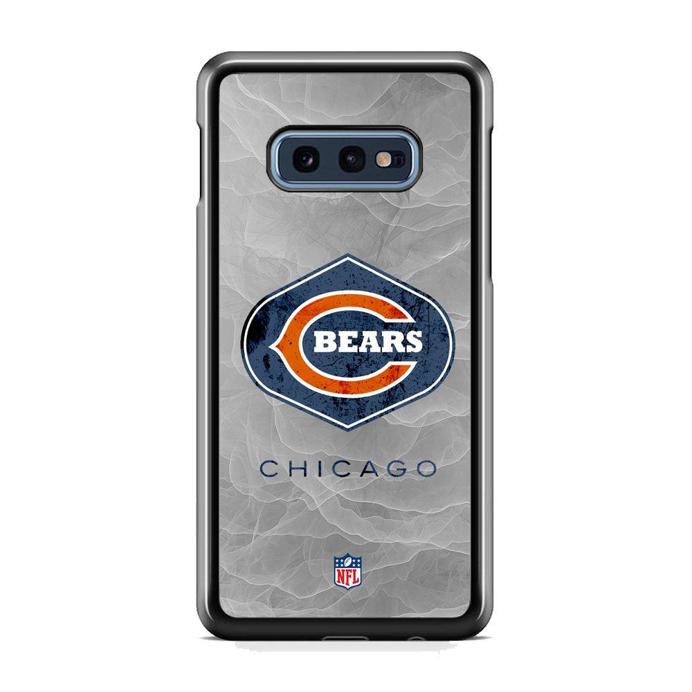 NFL Chicago Bears Smoke Wave Samsung Galaxy S10E Case-Rubber Black (2D Case)-Oxvistore