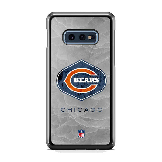 NFL Chicago Bears Smoke Wave Samsung Galaxy S10E Case-Rubber Black (2D Case)-Oxvistore