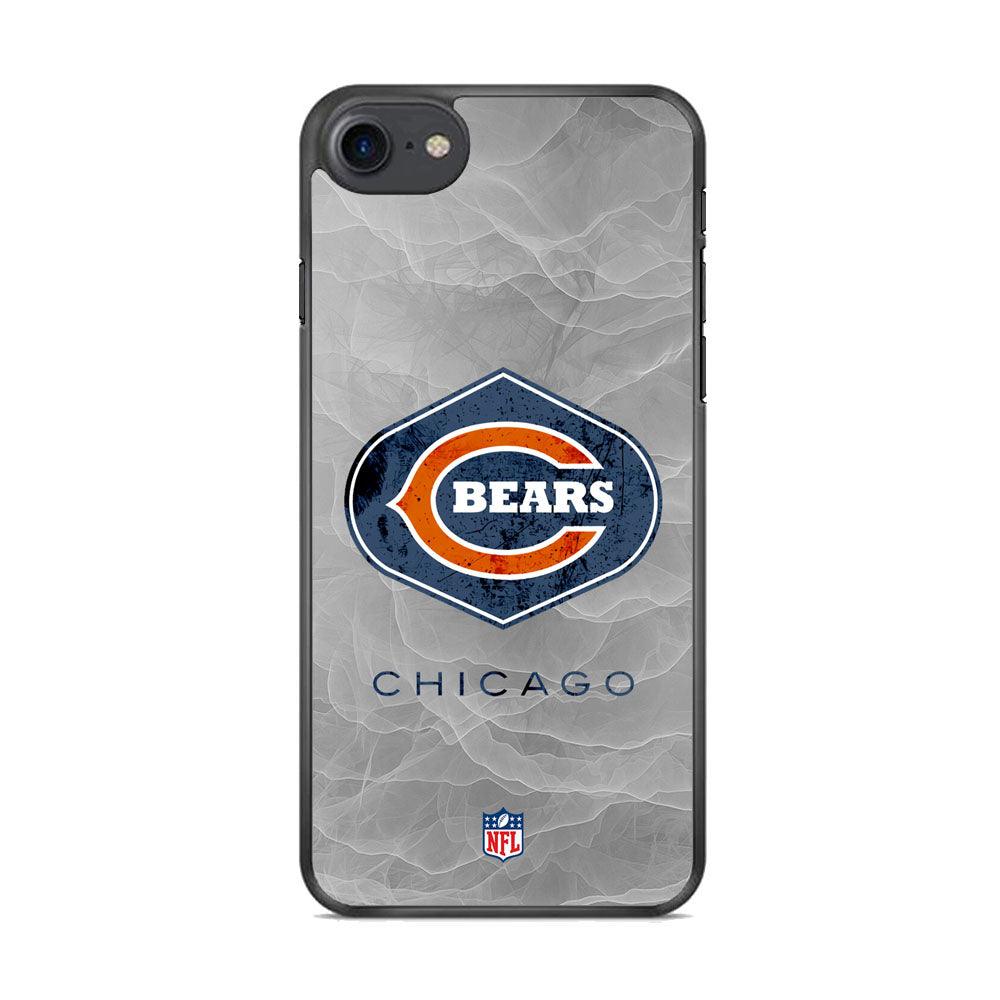 NFL Chicago Bears Smoke Wave iPhone 8 Case-Rubber Black (2D Case)-Oxvistore