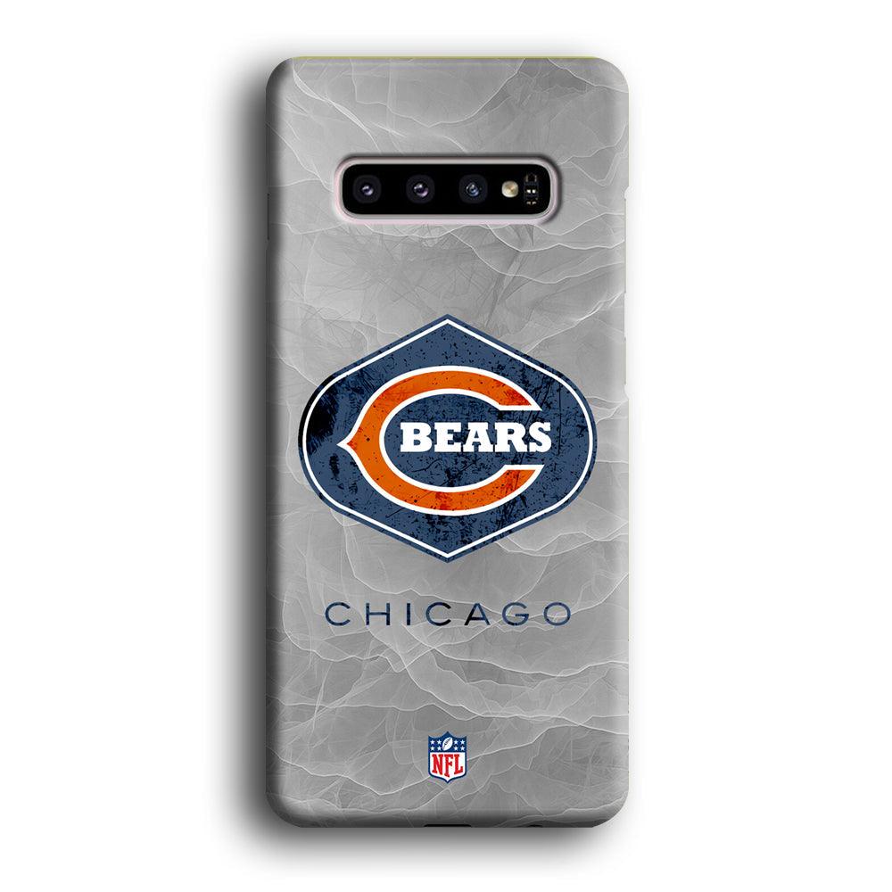 NFL Chicago Bears Smoke Wave Samsung Galaxy S10 Plus Case-Oxvistore