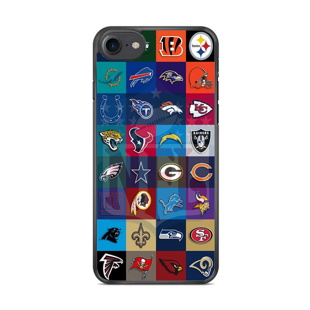 NFL Club of The Year iPhone 8 Case-Rubber Black (2D Case)-Oxvistore
