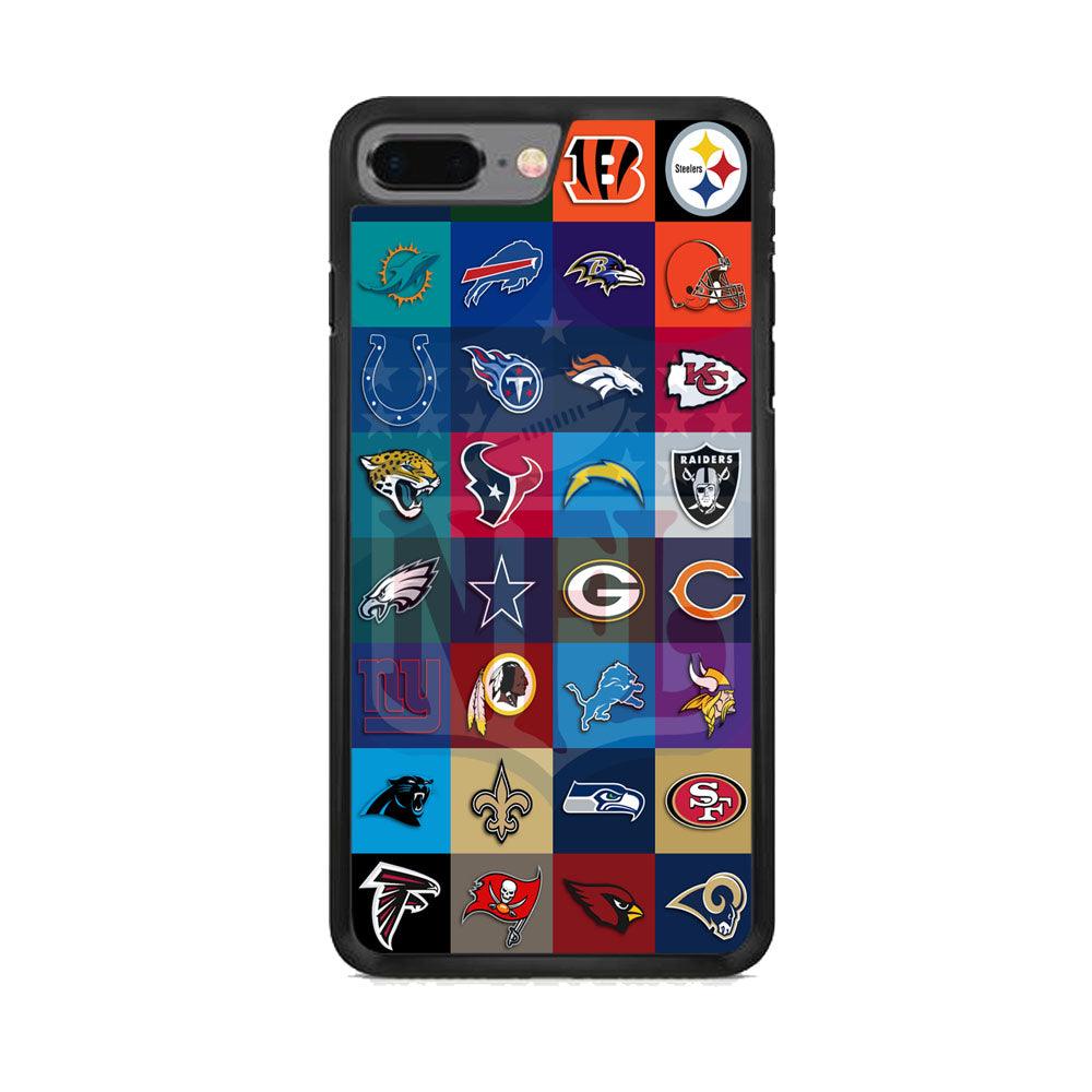 NFL Club of The Year iPhone 8 Plus Case-Rubber White (2D Case)-Oxvistore