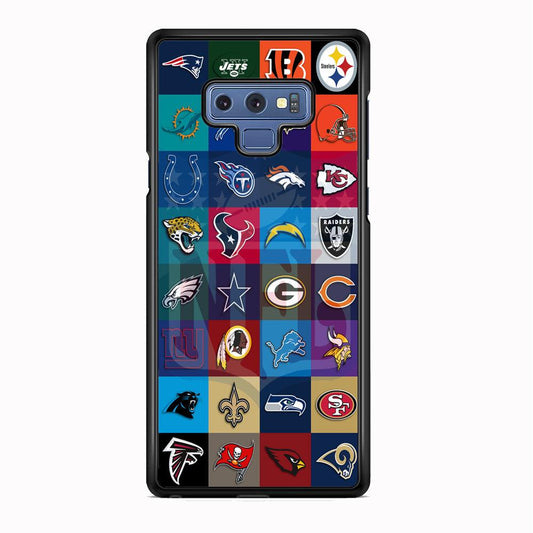 NFL Club of The Year Samsung Galaxy Note 9 Case-Rubber Black (2D Case)-Oxvistore