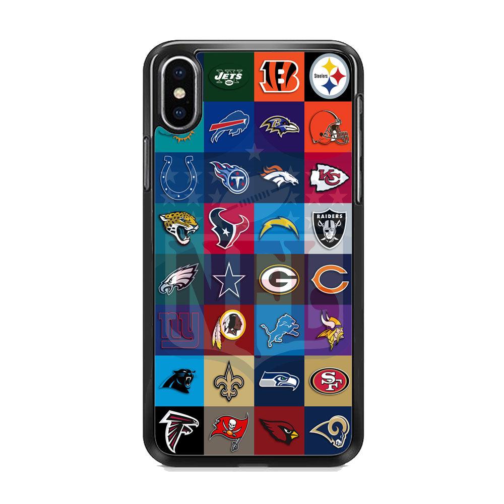 NFL Club of The Year iPhone XS MAX Case-Rubber Black (2D Case)-Oxvistore