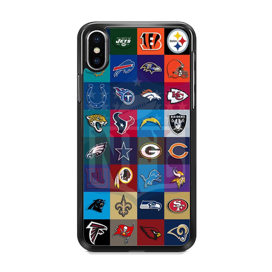 NFL Club of The Year iPhone XS Case-Rubber Black (2D Case)-Oxvistore