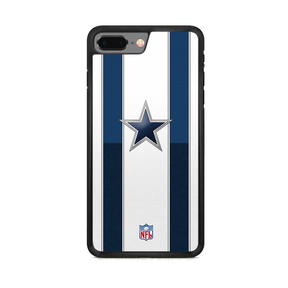 NFL Dallas Cowboys Light Glow iPhone 7 Plus Case-Rubber Black (2D Case)-Oxvistore