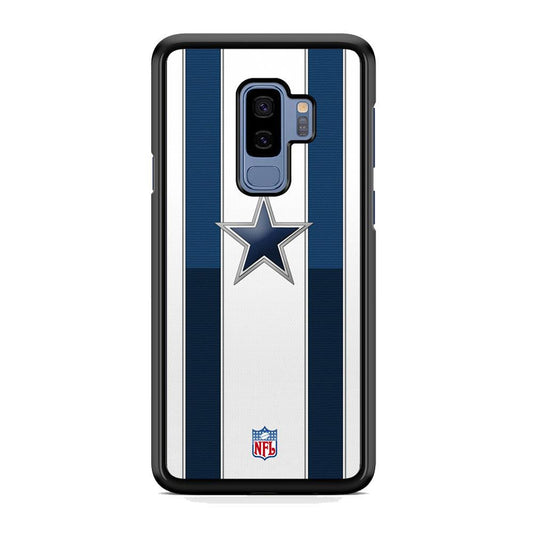 NFL Dallas Cowboys Light Glow Samsung Galaxy S9 Plus Case-Rubber Black (2D Case)-Oxvistore