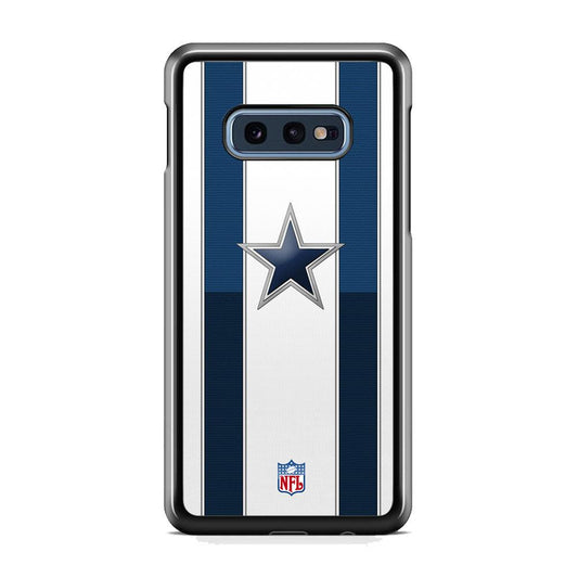 NFL Dallas Cowboys Light Glow Samsung Galaxy S10E Case-Rubber Black (2D Case)-Oxvistore